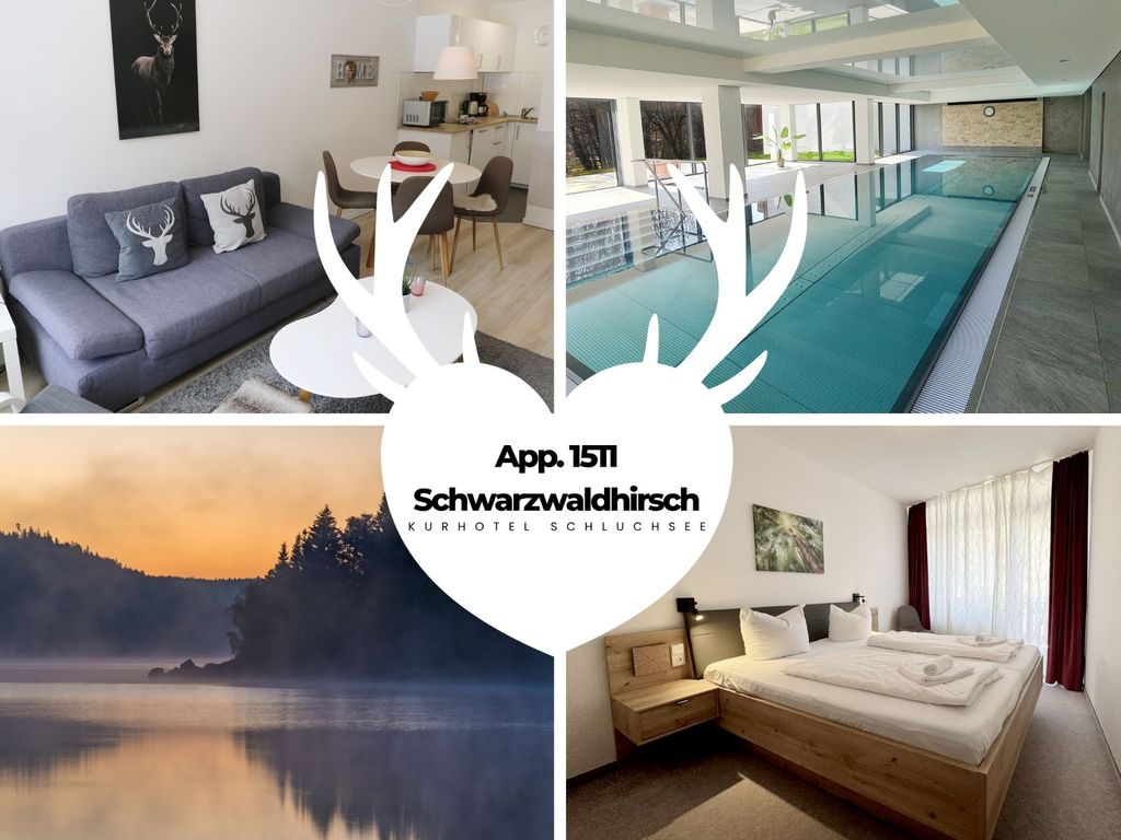Kurhotel Schluchsee App. 1511 - Schwarzwaldhirsch - mit Innenpool und Sauna, Schluchsee