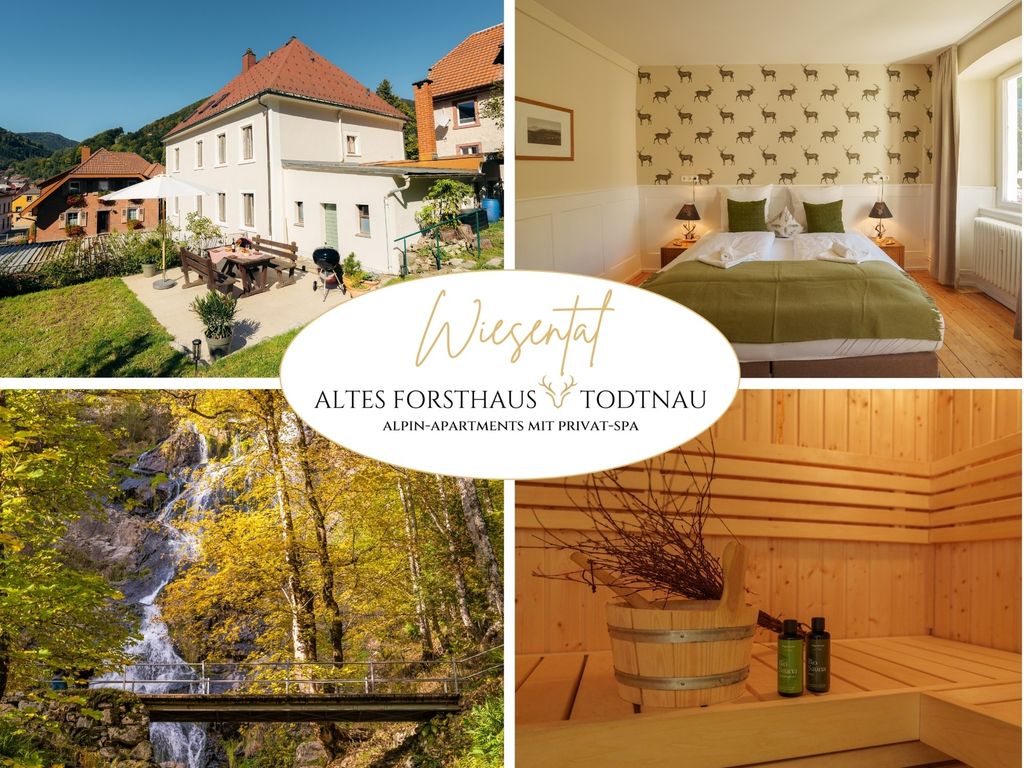 Altes Forsthaus - Fewo "Wiesental", privater "Spa" mit Sauna, Wanne und Relaxliegen, Todtnau- Feldberg