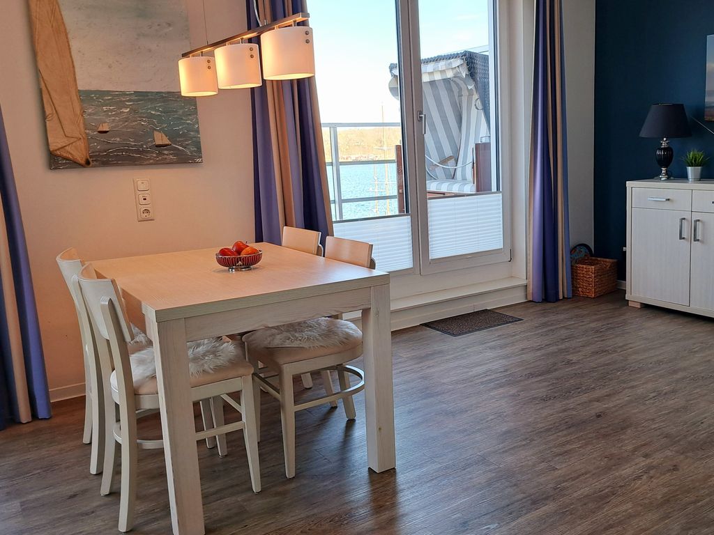 Apartment 40 "Backbord",, Blickrichtung  Binnenhafen Nord-West/Offenes Meer/Innenstadt