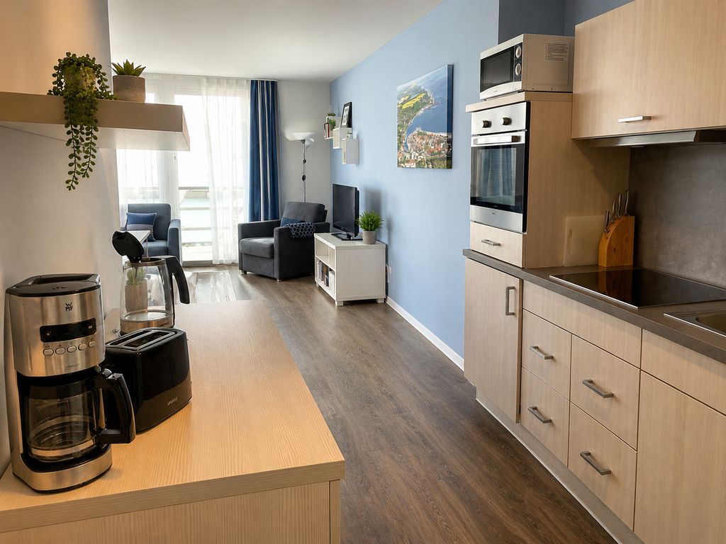 Apartment 21, Blickrichtung Binnenhafen Nord/Offenes Meer