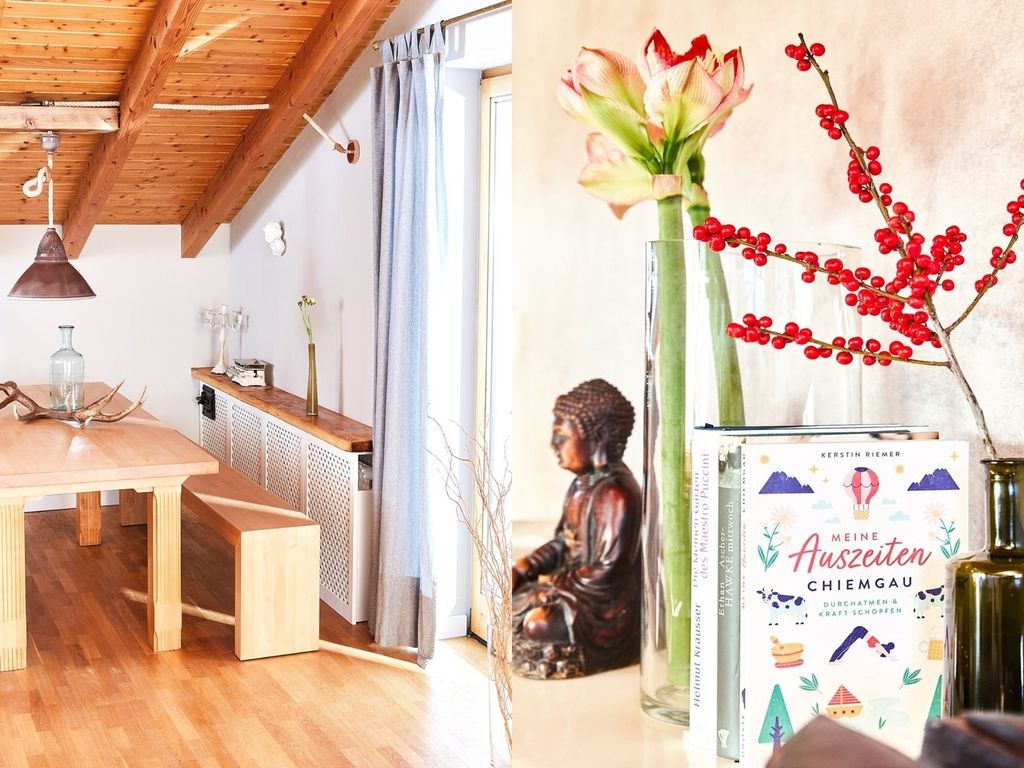 Stilvolles, gepflegtes 5*Ferienloft am Chiemsee, Balkon