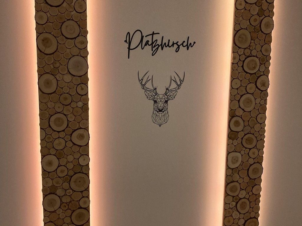 Platzhirsch bei der Purpurbuche