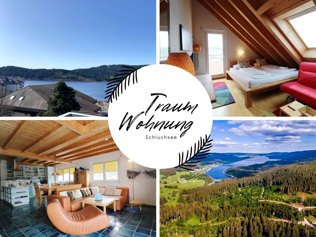 Traumwohnung Schluchsee, 2 Schlafzimmer, Blick zum See