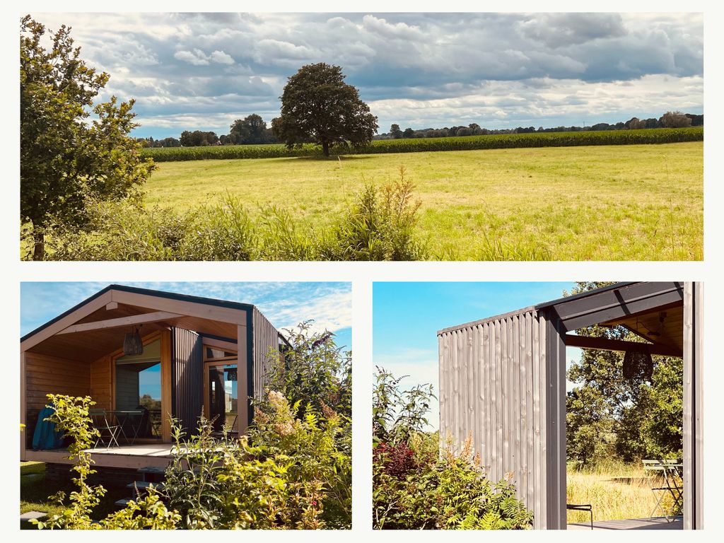 (203) Modernes Tiny House an der Elbe mit Blick ins Grüne