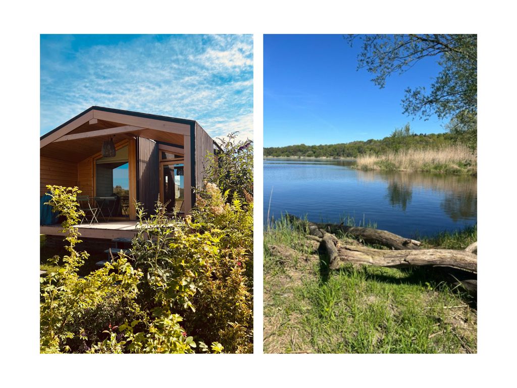 (203) Modernes Tiny House an der Elbe mit Blick ins Grüne