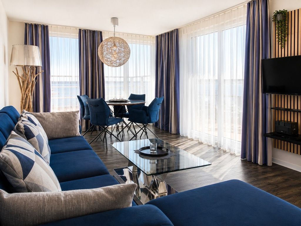 Apartment 35, "Captain's View", Blickrichtung offenes Meer, Binnenhafen, Strand