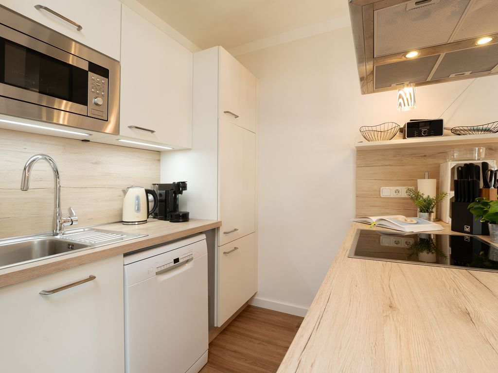 Haus Panorama Grömitz: Küche einer Ferienwohnung