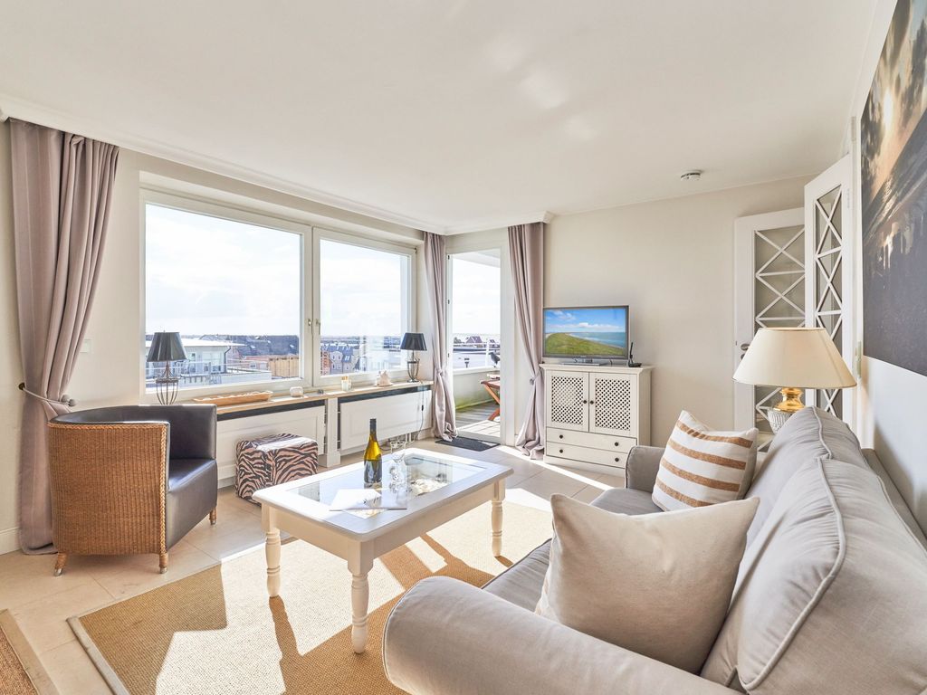 Sola Bona Westerland auf Sylt: helle Ferienwohnung mit Panoramafenstern