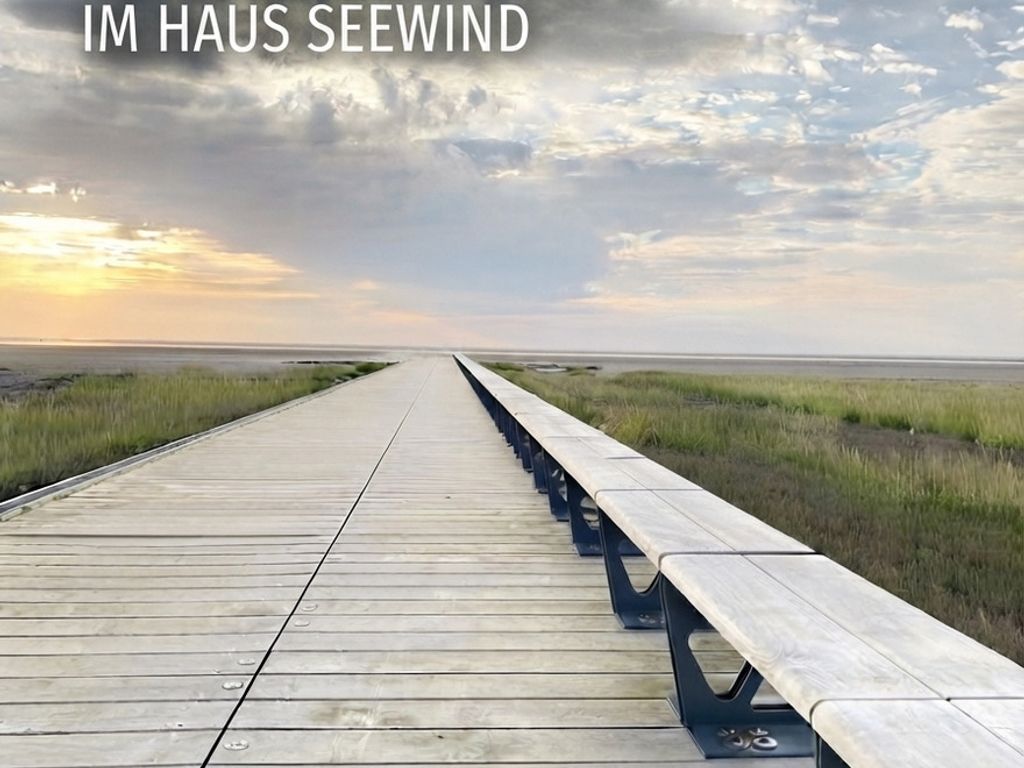Ferienwohnung Seepferd im Haus Seewind nur 800 Meter von der Nordsee entfernt auf 2.800 m² Grundstück