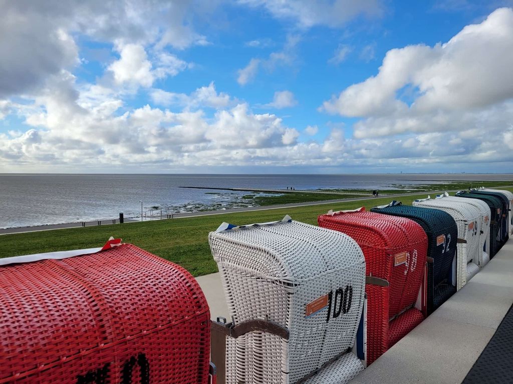 Ferienwohnung Seestern im Haus Seewind nur 800 Meter von der Nordsee entfernt auf 2.800 m² Grundstück