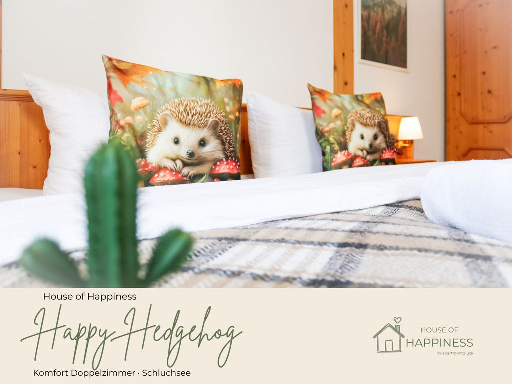 "Happy Hedgehog" - Komfort Doppelzimmer im House of Happiness