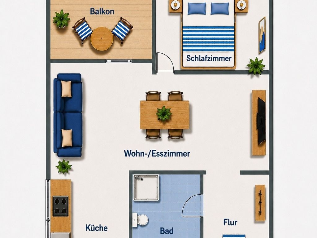 3-Sterne Ferienwohnung Deichgraf  C-3, Nordsee Burhave mit Balkon, Parkplatz, Pool & Sauna, WLAN