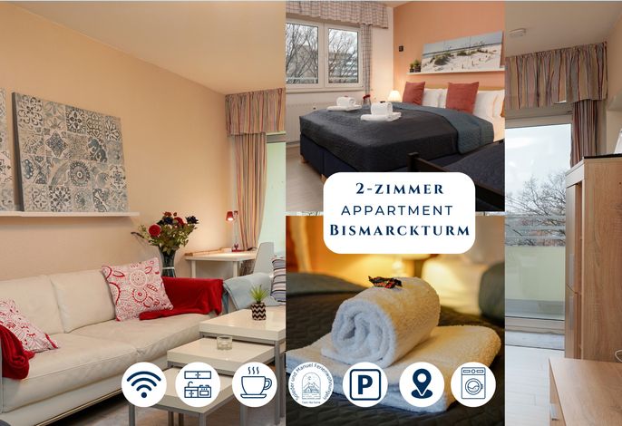 Süden von HD - 2 Schlafzimmer - 5 Personen - 68qm - Balkon - Haustier- und Familienfreundlich / Bismarckturm