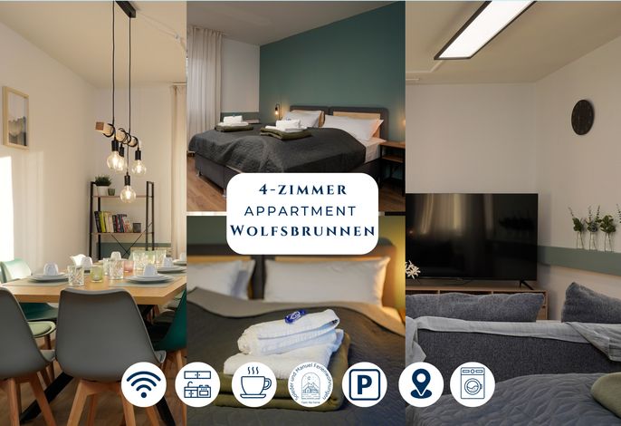 Süden von HD - 4 Schlafzimmer - 10 Personen - Haustier und Familienfreundlich 96qm  / App. Wolfsbrunnen