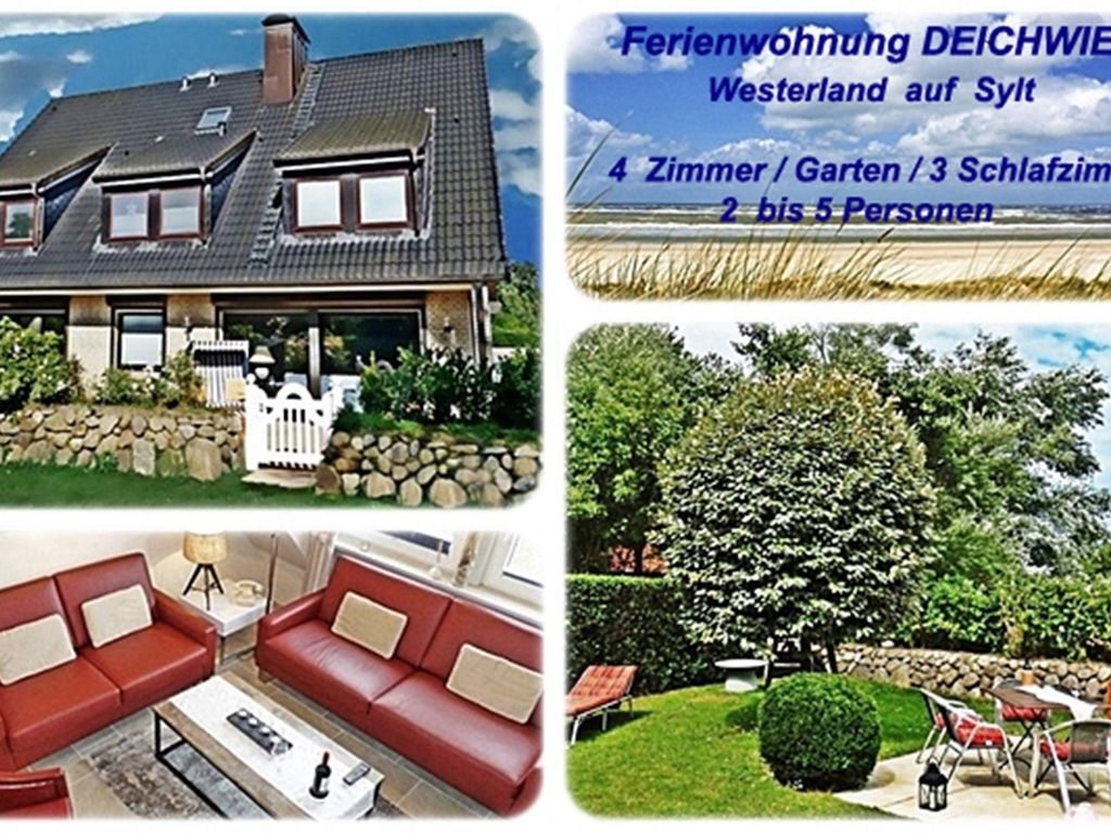 4-Zimmer-Ferienwohnung SYLTER DEICHWIESE mit Terrasse/Garten auf Sylt-Westerland