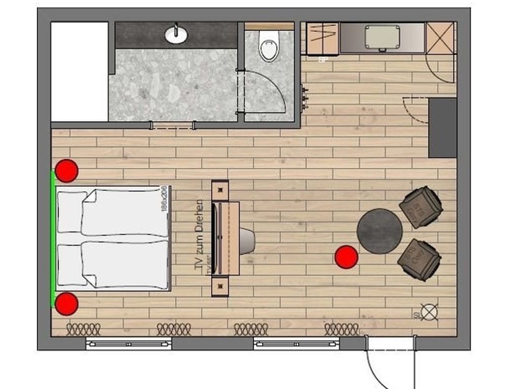 großzügiges 1 Zimmer Apartment im Neubau