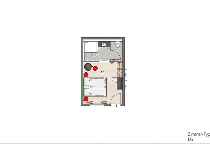 Komfortables Doppelzimmer im Neubau 108