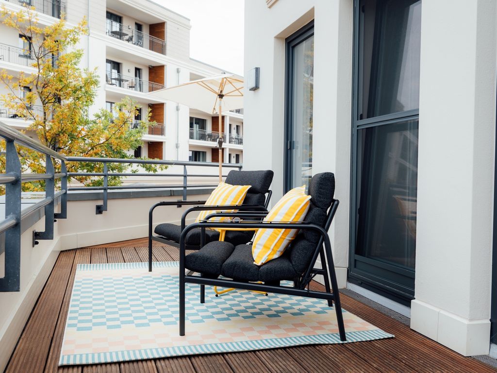 Beachfront Apartment · 1. Reihe · Meerblick · großer Balkon · Haustiere willkommen