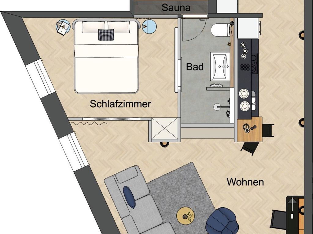 "Gestrandet West" | Sauna-Appartement (51 m²) | APPARTO Grömitz