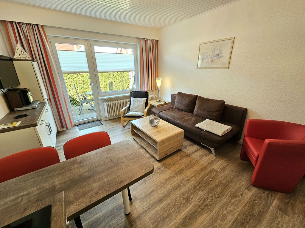 "Wohnung 1 - G. Pape" mit 2 Terrassen, kostenloses WLAN, Longstay Rabatt, Nähe Dünenpark