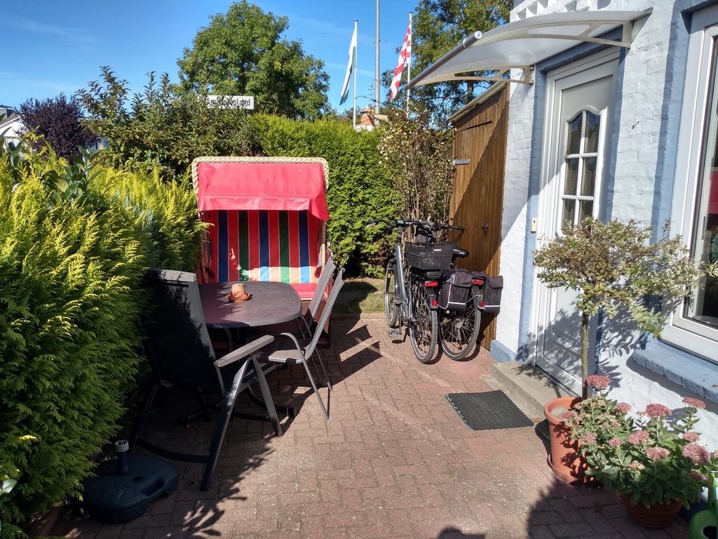 Haus Sandra FeWo 8 im 1.Stock, Box -Betten, Terrasse mit Strandkorb