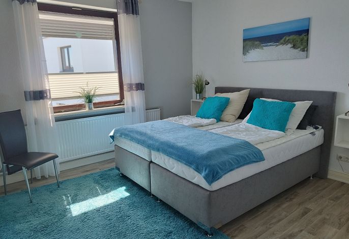 Ferienwohnung mit Meerblick, 2 Schlafzi. Box-Bett, Süd- Balkon -eig. Parkplatz- Glasfaser