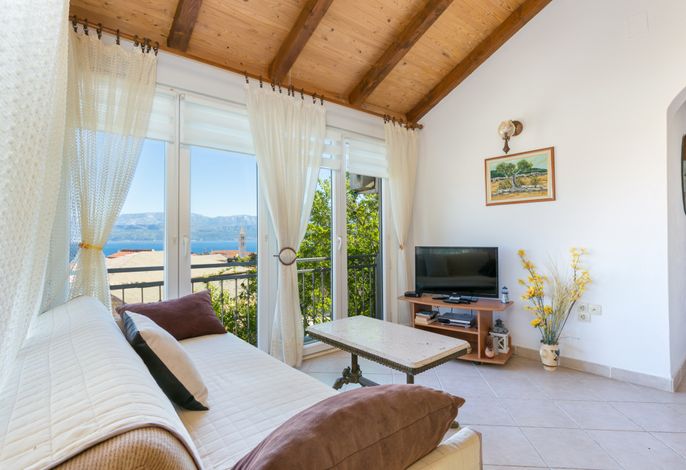 2-Zimmer-Ferienwohnung mit Terrasse und Meerblick Supetar, Brac A-22123-a