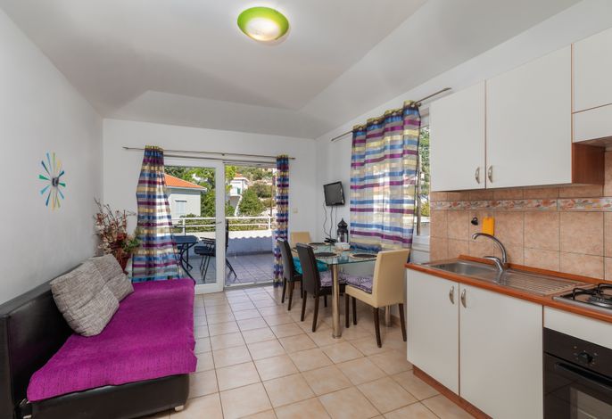 1-Zimmer-Ferienwohnung mit Terrasse und Meerblick Igrane, Makarska A-22690-a