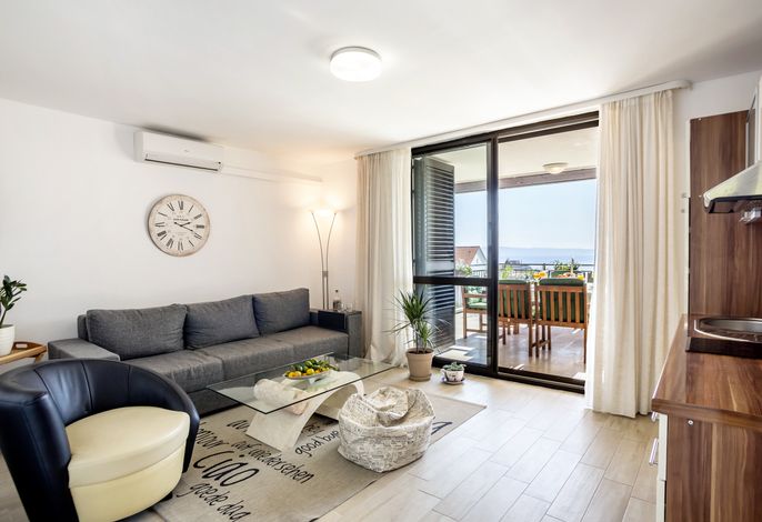 1-Zimmer-Ferienwohnung mit Pool Podstrana, Split A-7539-b