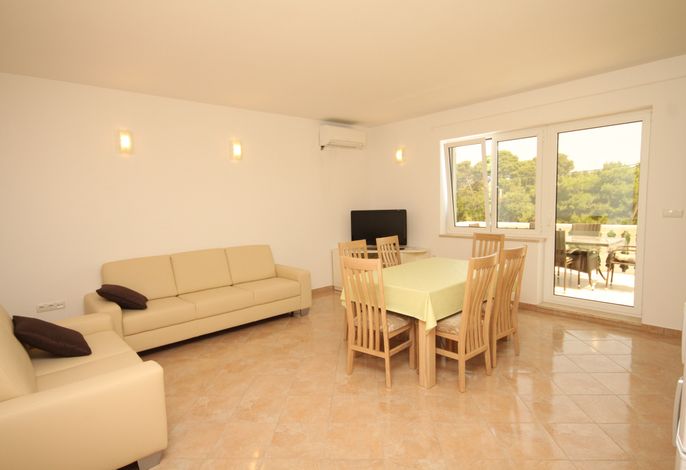 2-Zimmer-Ferienwohnung mit Pool am Strand Ugljan A-829-b