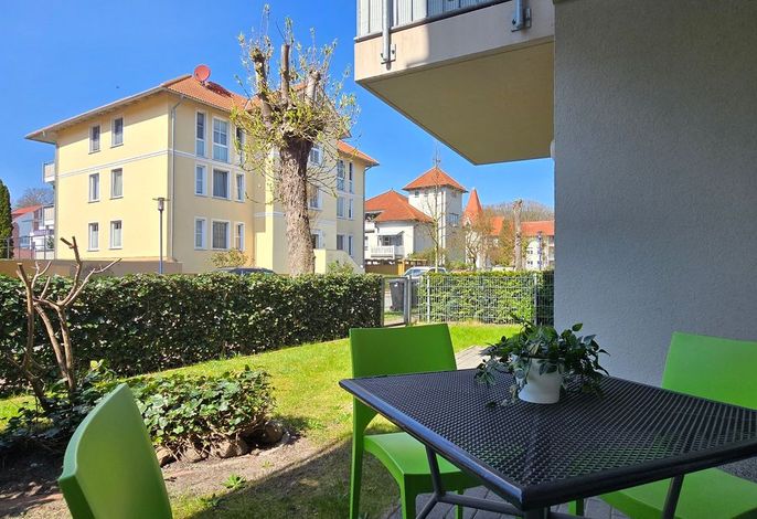 barrierefreie 3-Zi.-Fewo (ca.67 m²) für 4 Pers. - im EG mit Terrasse