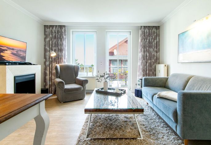 Hübsche, gemütliche Ferienwohnung mit Balkon und Meerblick in toller Strandlage