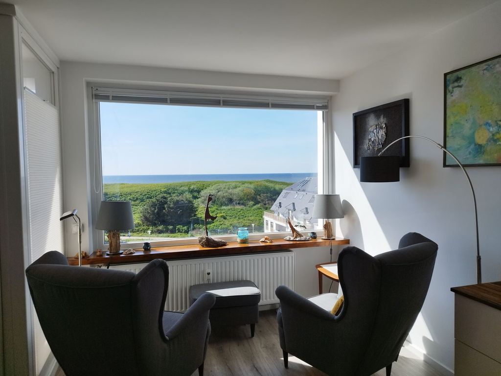 Haus Brandenburg Westerland – freier Blick über die Dünen auf die offene Nordsee