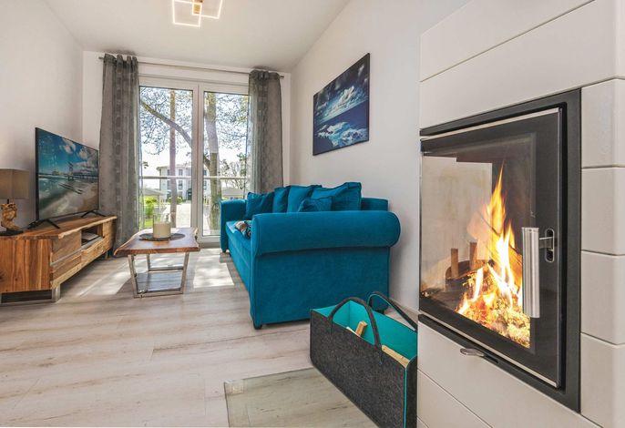 Wunderschönes Appartement am Stettiner Haff mit Balkon, Sauna und Blick ins Grüne