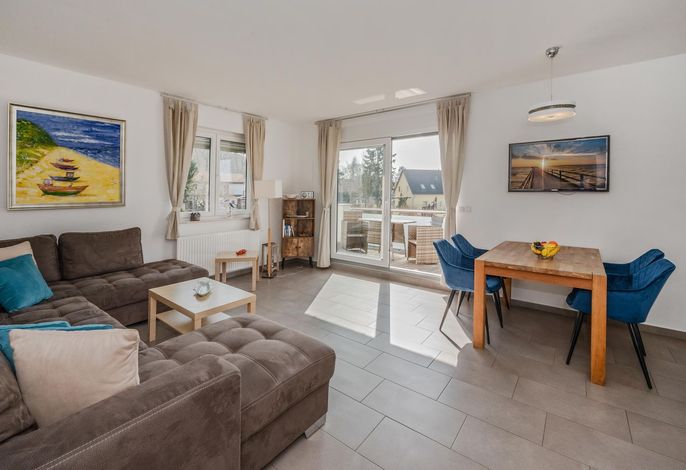 Gemütliche Ferienwohnung  in Korswandt am See mit Balkon und Seeblick