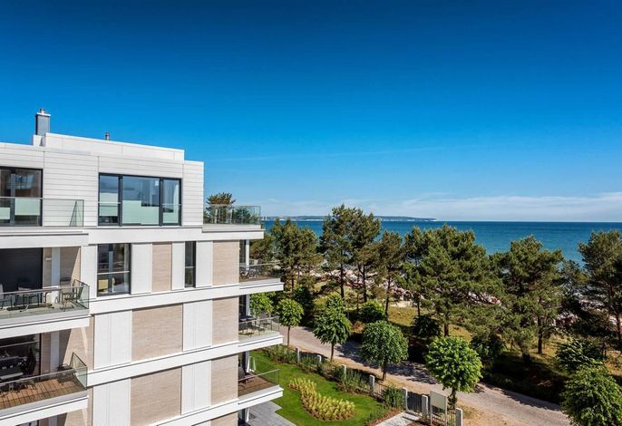 Ferienappartement 7 in der Villa Vogue Binz für 4 Personen, Meeresblick, am Strand, Kamin