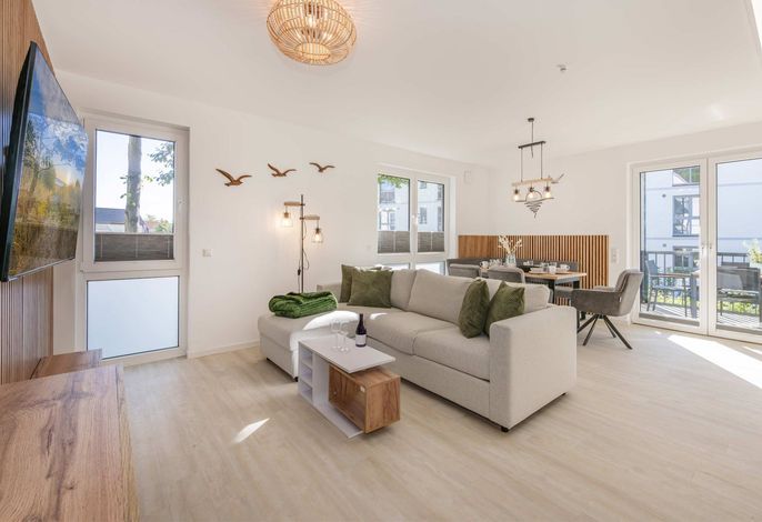 Moderne Ferienwohnung mit Balkon, strandnah in ruhiger Lage