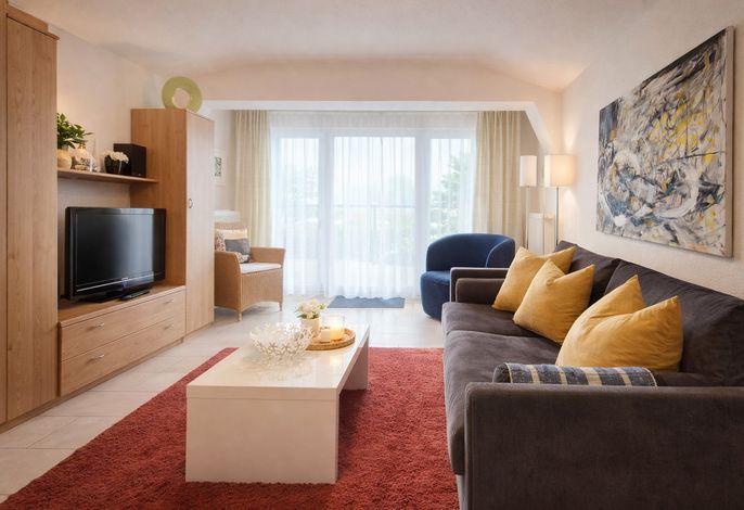 45 m² Erdgeschosswohnung für 2+1 Personen mit Terrasse in Bungalowanlage