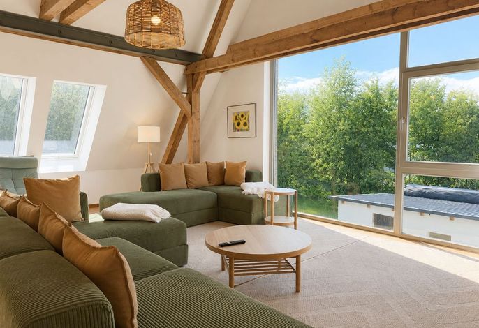 Ländliche Idylle im Reetdachhaus mit Sauna