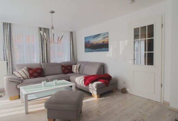 68m²  Ferienwohnung in der Villa Smidt mit Balkon für 4 Personen und Hund
