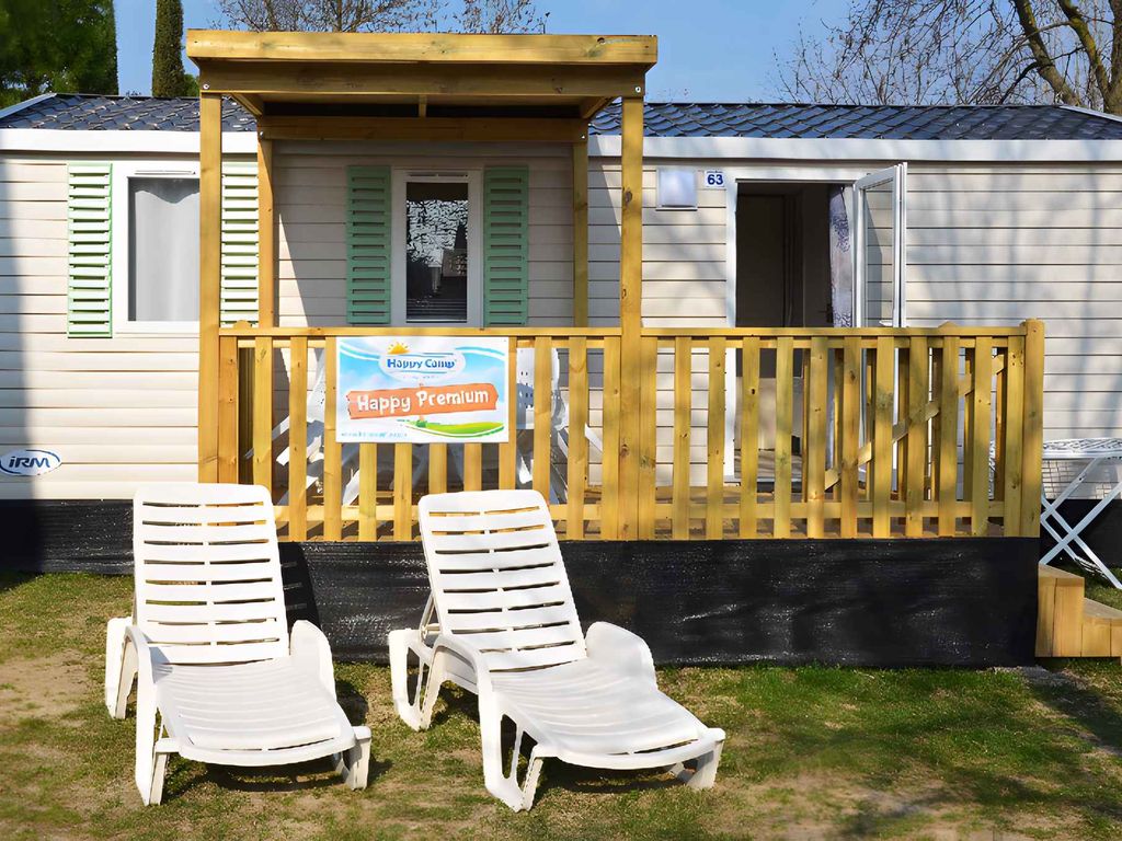 Mobilehome mit Klimaanlage, Terrasse und Pool
