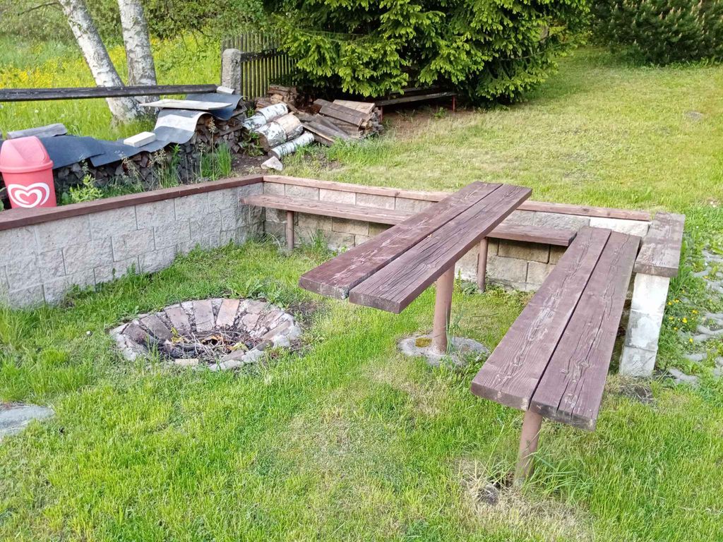 Ferienhaus mit Kamin im Skiort