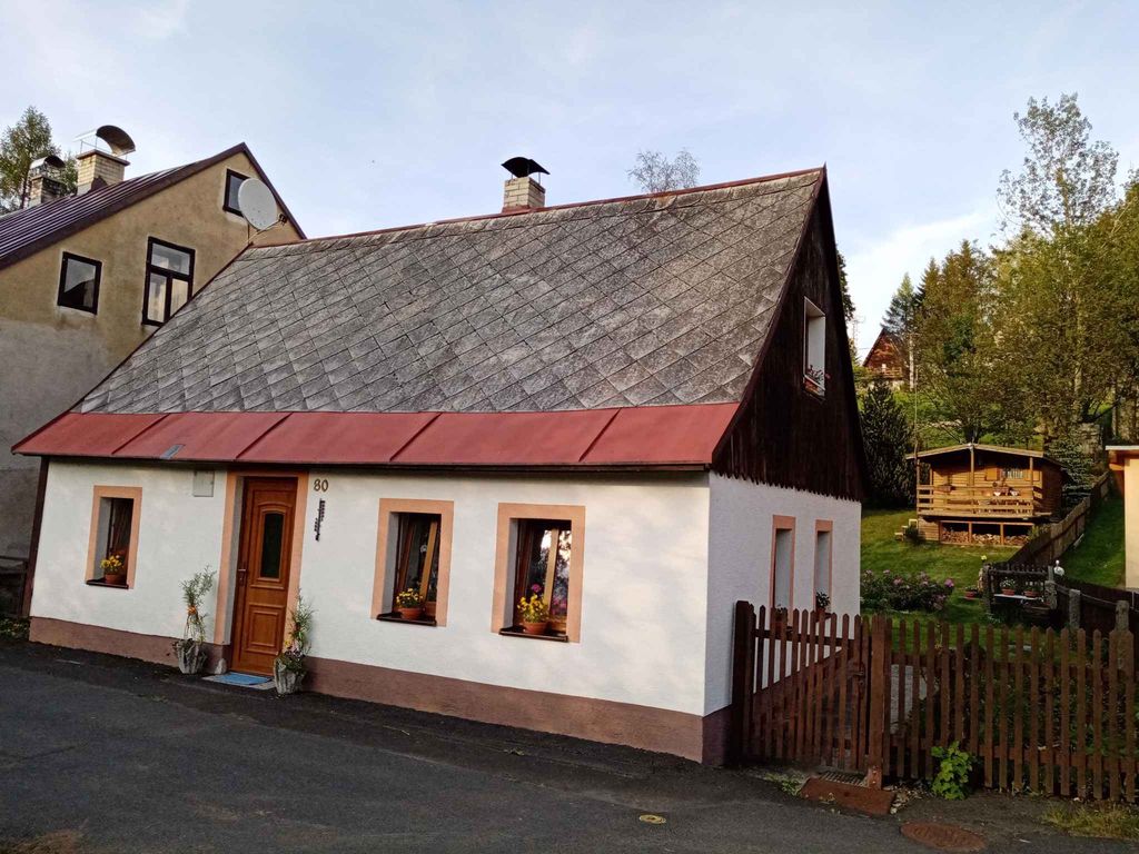 Ferienhaus mit Kamin im Skiort