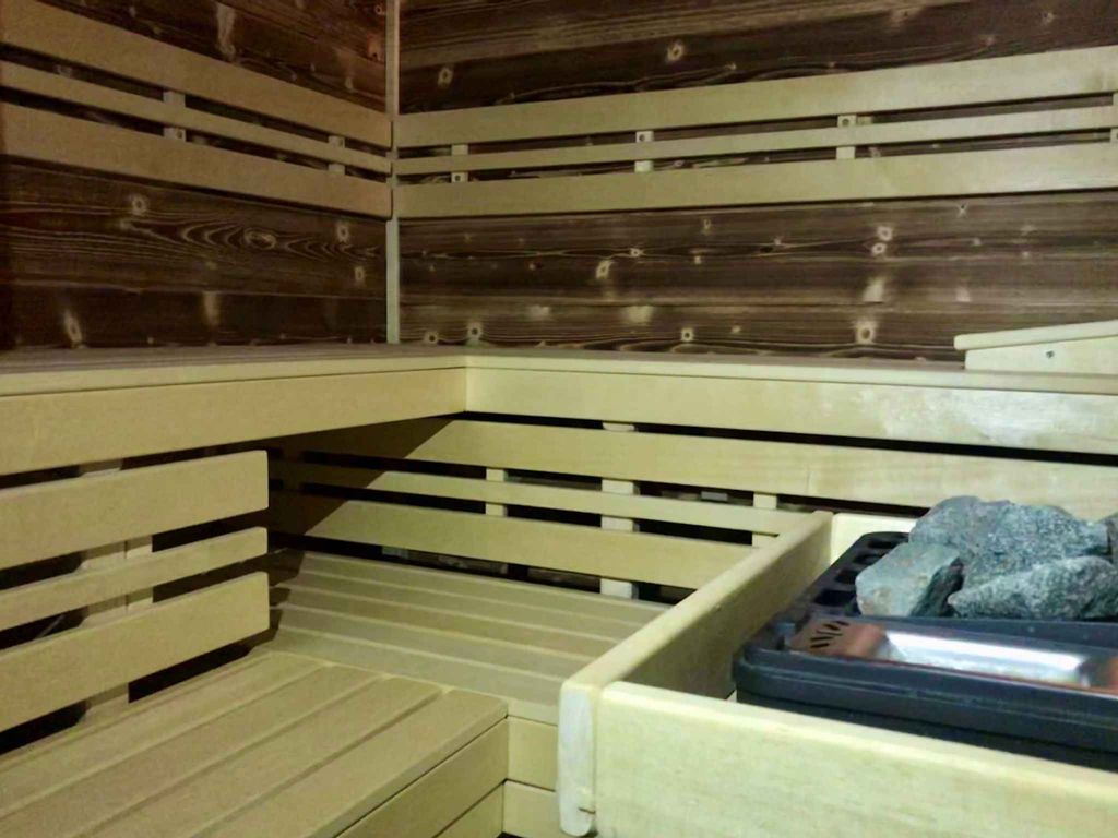 Ferienhaus mit Sauna mit Duschecke