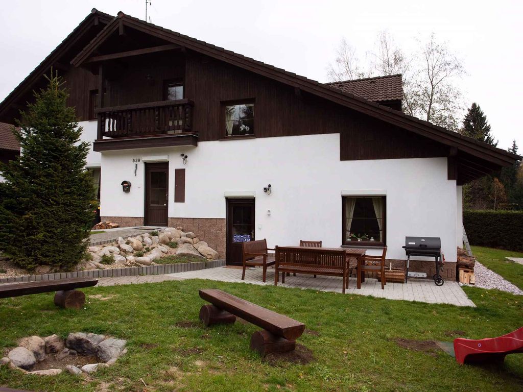 Ferienhaus mit Sauna mit Duschecke
