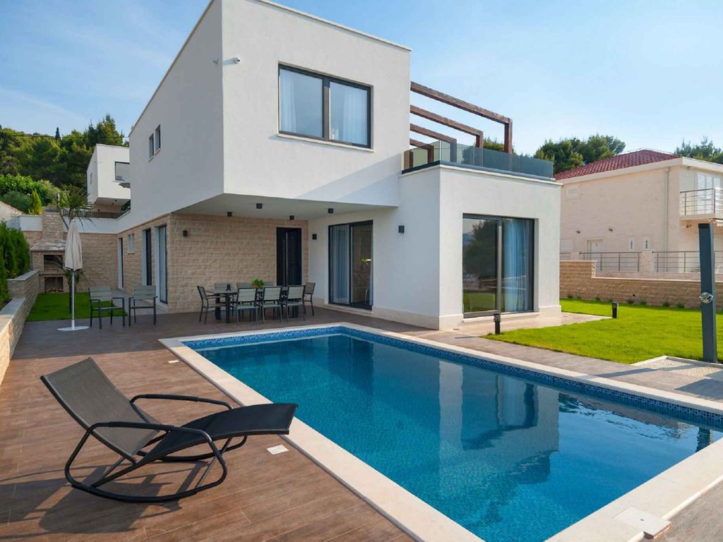 FerienHaus Schöne Luxusvilla mit Blick auf das Meer und den Strand