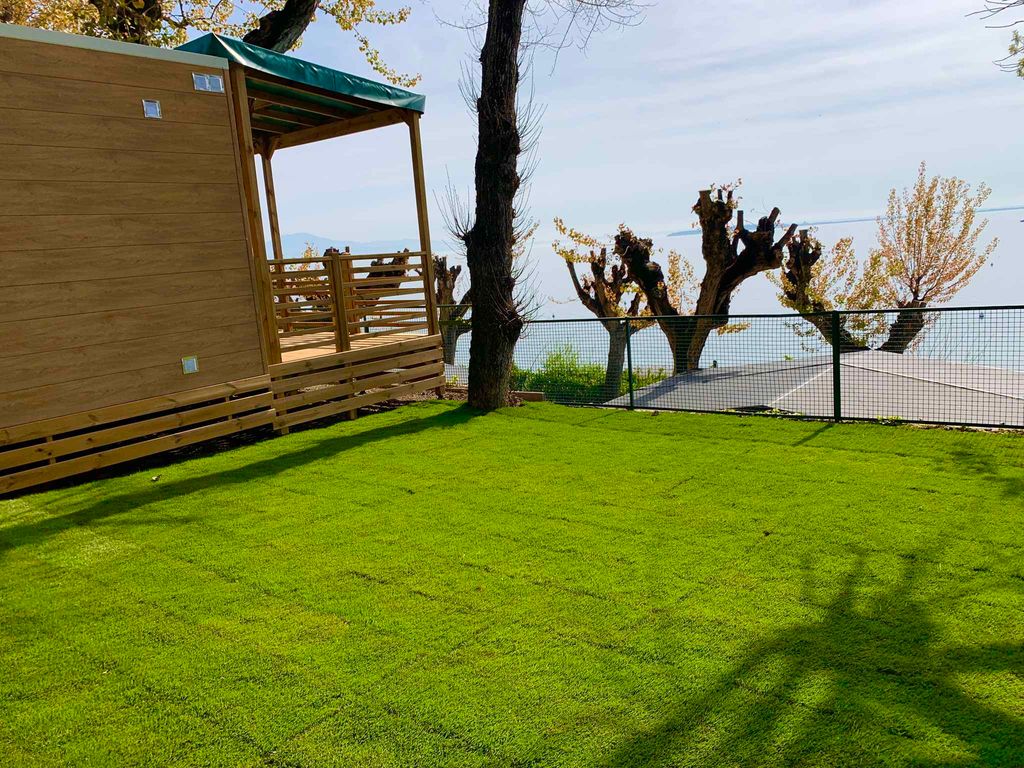 Mobilehome mit Klimaanlage, Terrasse und Pool