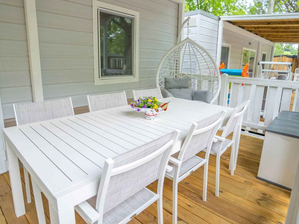 Mobilehome mit Klimaanlage, Terrasse und Wasserpark