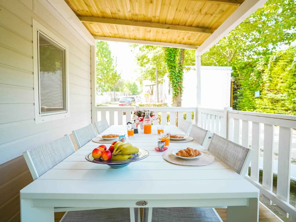 Mobilehome mit Klimaanlage, Terrasse und Wasserpark