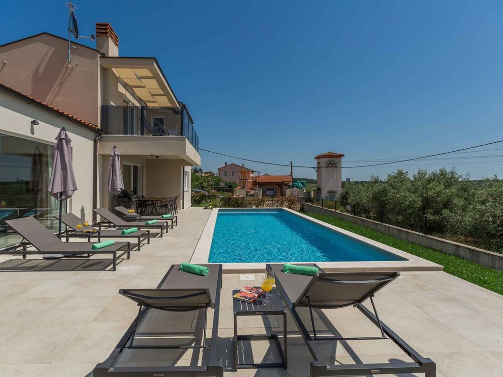 Villa mit Pool, Meerblick